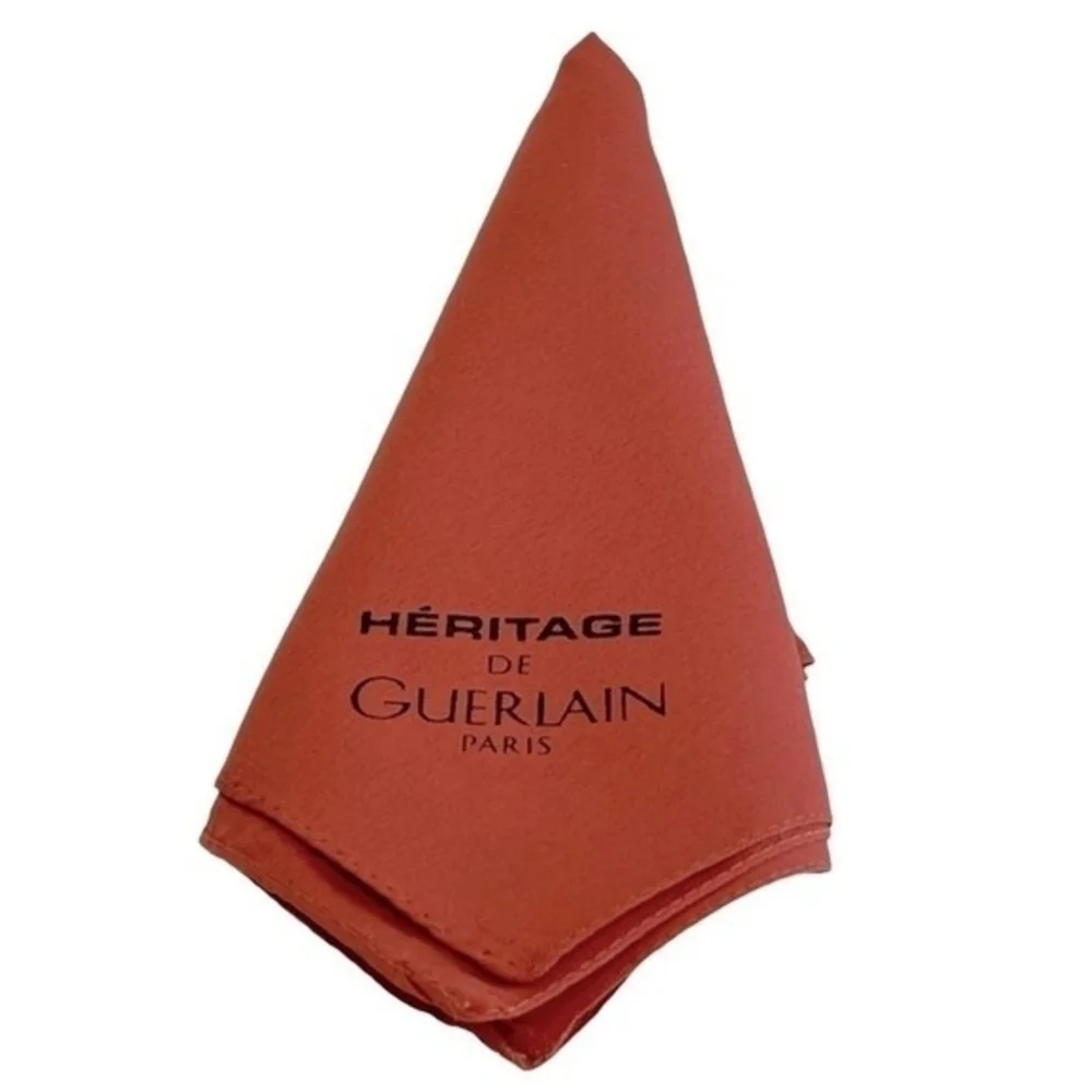 Vintage Guerlain Silky Touch Pocket Square Handkerchief Made in Italy 12